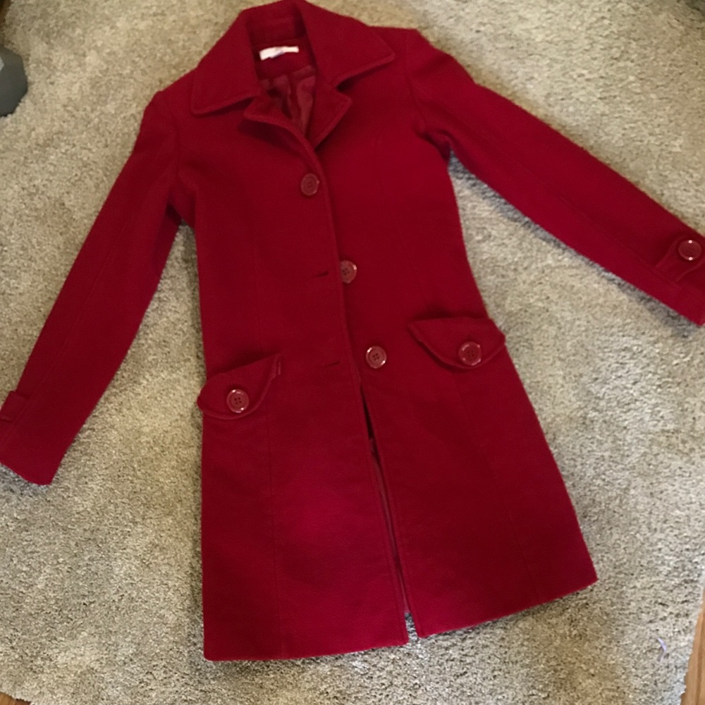 J Lo Red Trench Coat